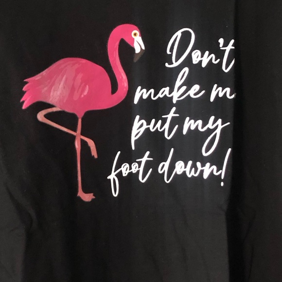 New! 🦩Flamingo Black T-Shirt 3X - Picture 2 of 5